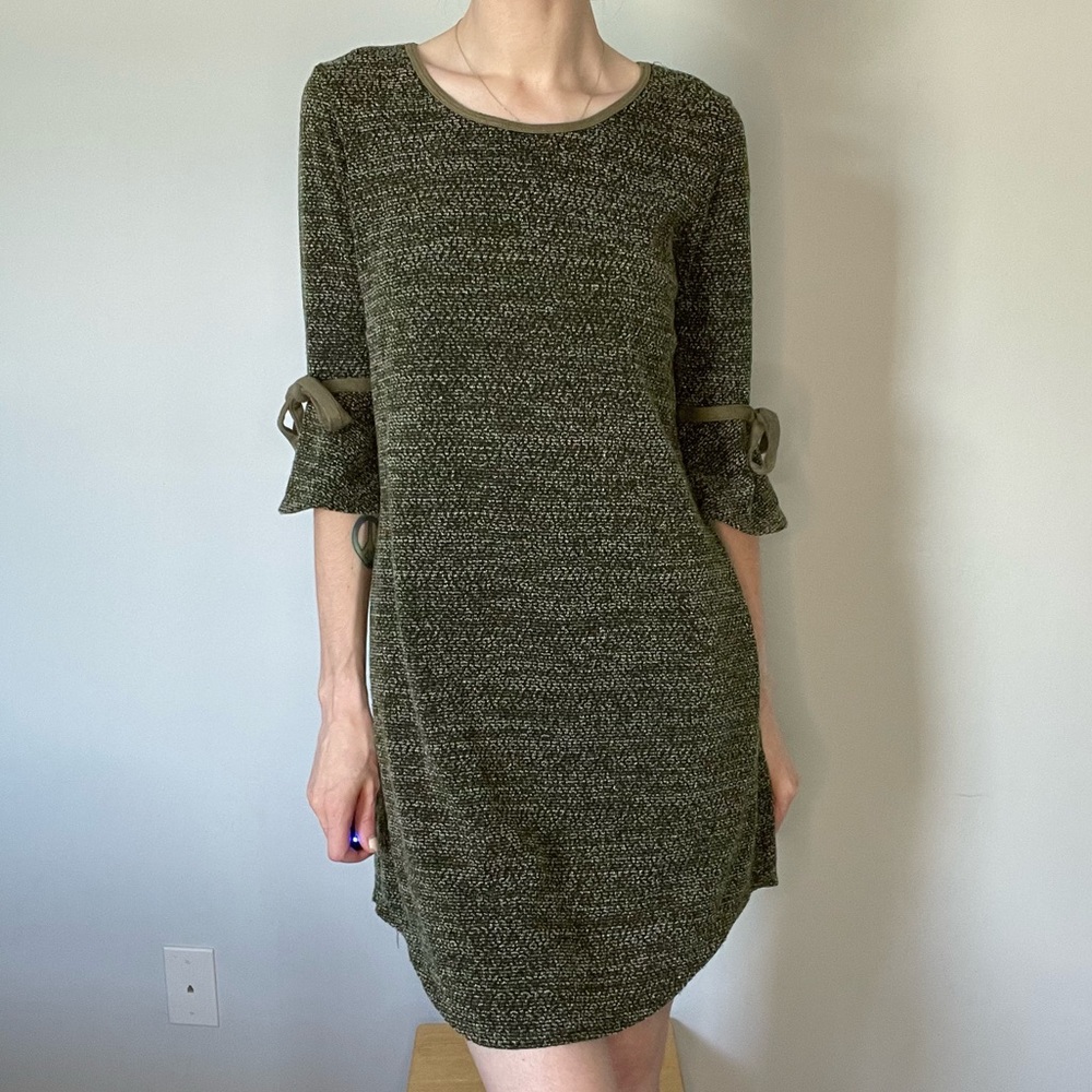 Green Textured Dress